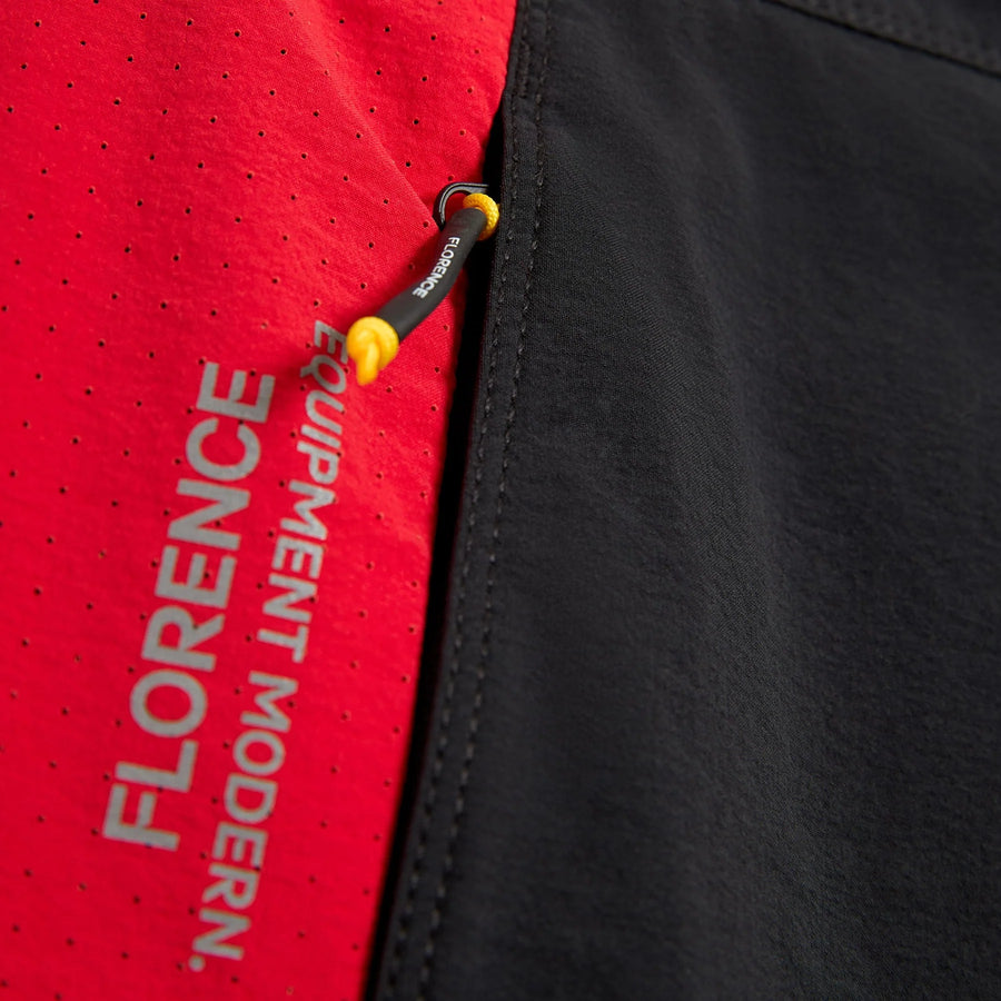 Florence Marine X Cordura Airtex Boardshort - Black Racing Red
