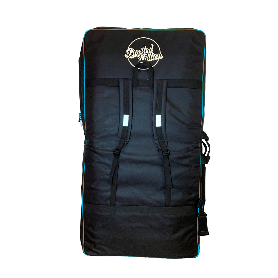 Deluxe padded blue surfboard bag with handles and straps, Melbourne surf shop accessory