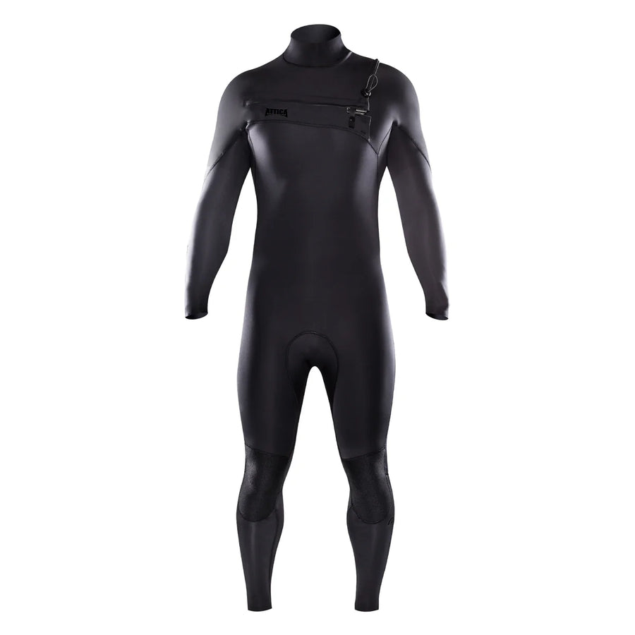 Attica Omega Chest Zip 3/2mm Steamer - Black Noir