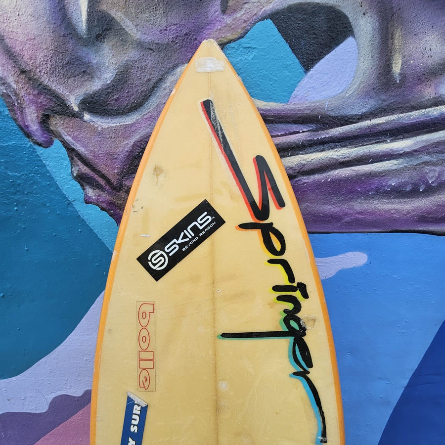 (#7766) Springer Shorty 6'2" x 20 1/2" x 3" Glass-in Fins
