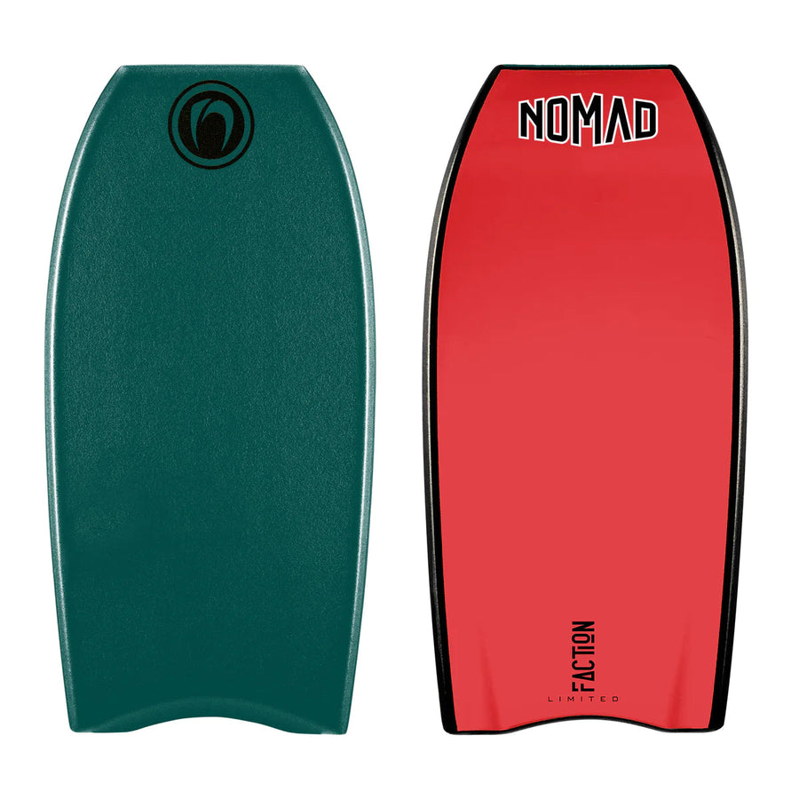 Nomad Faction Limited PP Bodyboards & Accessories Nomad 45" Mallard Green Deck / Red Bottom