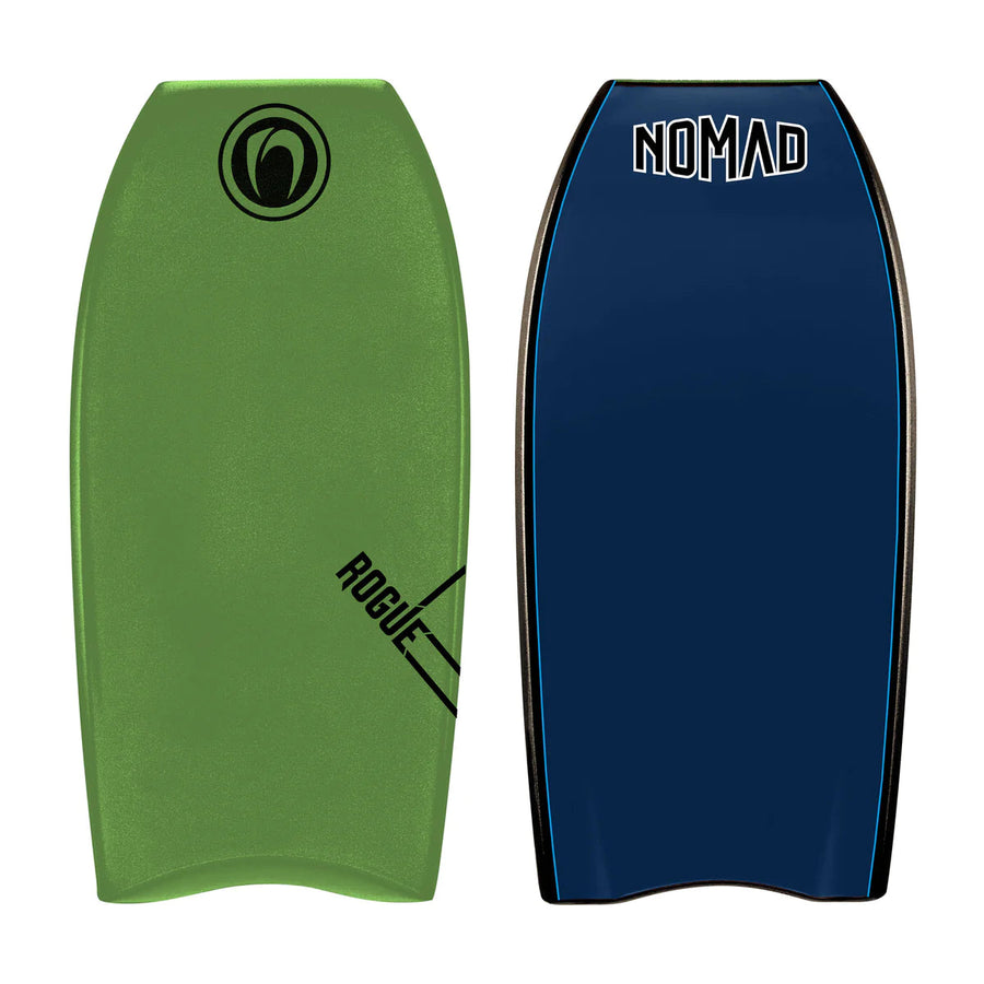 Nomad Rogue Cres Zed Core Bodyboards & Accessories Nomad 44" Steel Green Deck / Midnight Blue Bottom