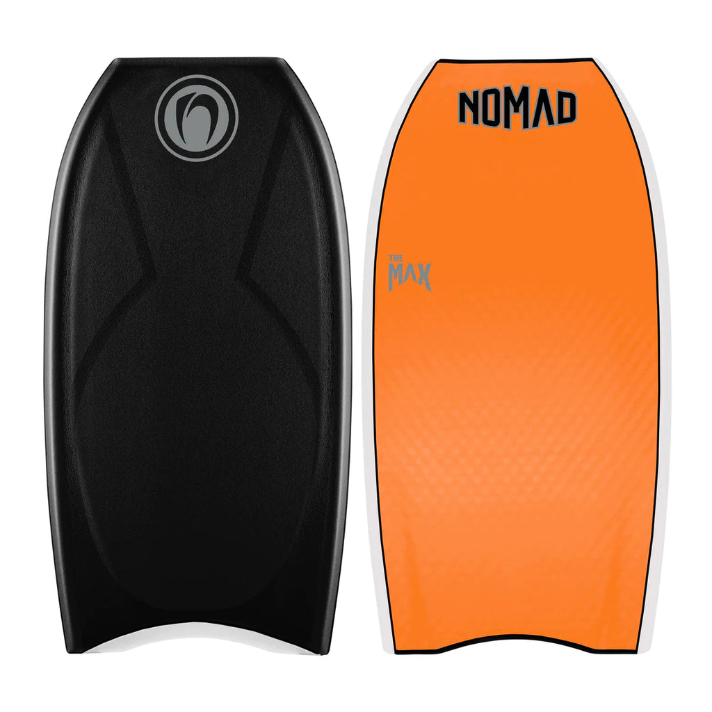 Nomad 'The Max' Premium PP Bodyboard (2 x Stringers) Bodyboards & Accessories Nomad 46" Black Deck / Orange Bottom