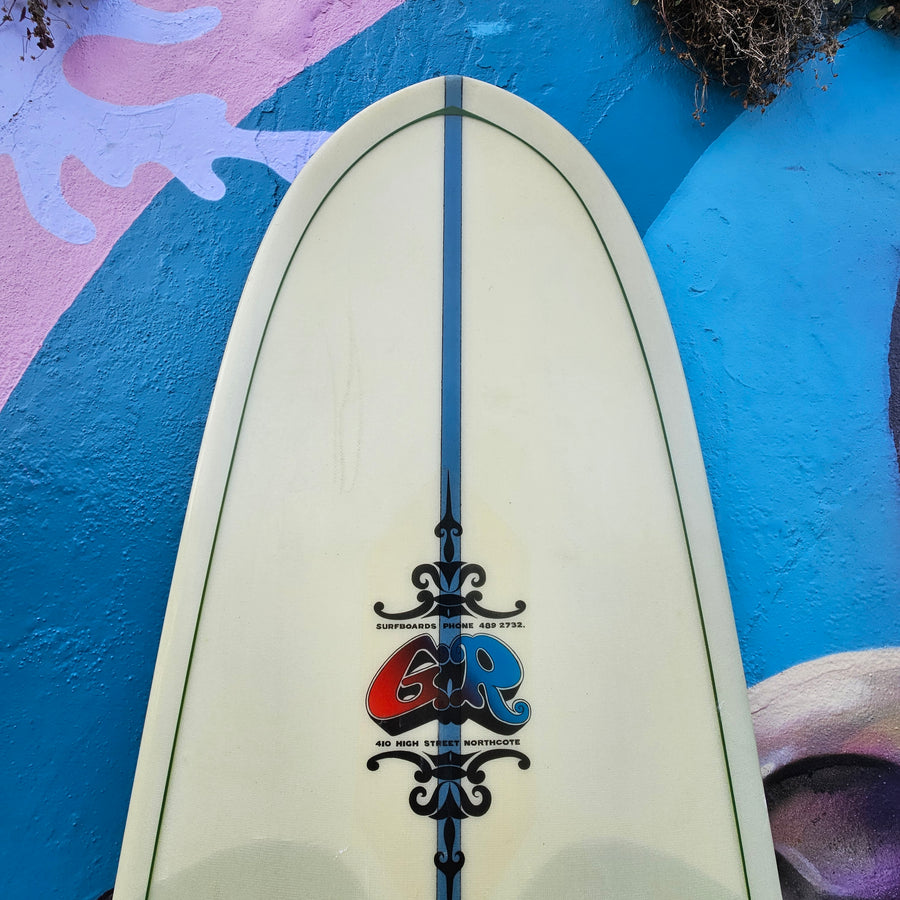 (#7780) George Rice Custom 9'1" x 23" x 3 1/4" Glass In Single Fin
