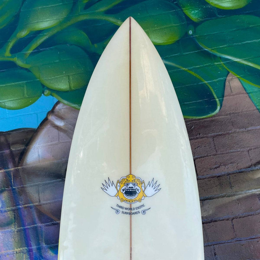 (#1104) Third World Exotic ( Larry Mabile) 5'11" x 20 1/4" x 2 1/2" FCS (Fins inc.) Second Hand Surfboards Larry Mabile