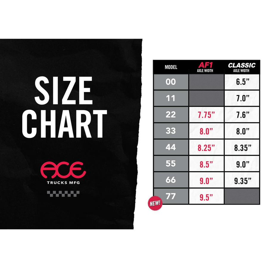 Ace Trucks AF1 33 (8.0") Raw Polished Skateboard Hardware Ace Trucks