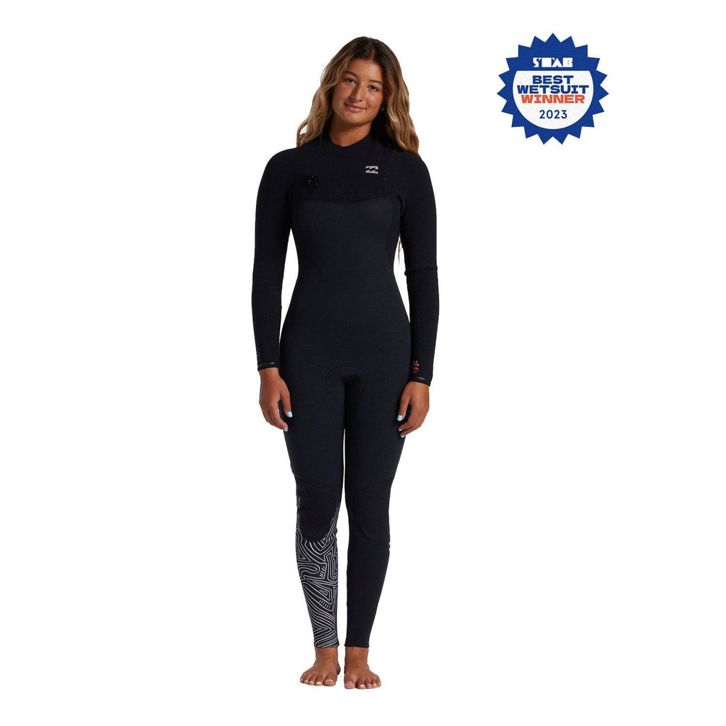 Billabong Womens Furnace Comp Chest Zip 4/3 Midnight Trails Womens Wetsuits Billabong