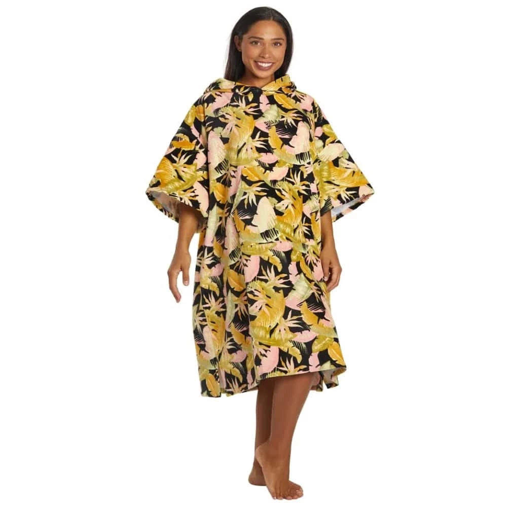 Billabong Womens Hooded Towel Jungle Night Wetsuit & Water Apparel Accessories Billabong