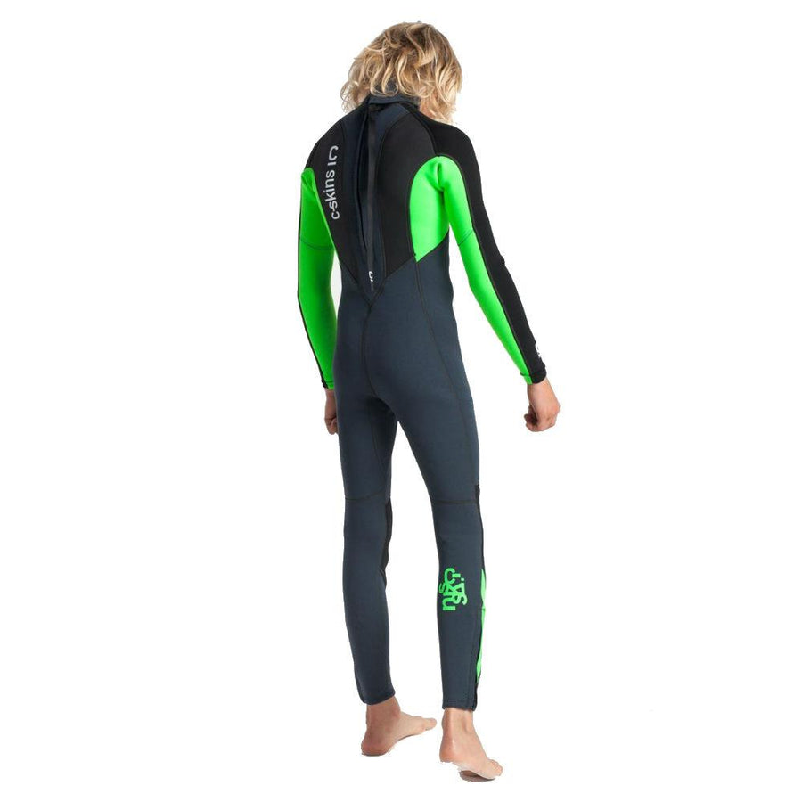 Kids Wetsuits - C-Skins - C-Skins Element 3/2 Junior Steamer Black/Lime/Multi - Melbourne Surfboard Shop - Shipping Australia Wide | Victoria, New South Wales, Queensland, Tasmania, Western Australia, South Australia, Northern Territory.