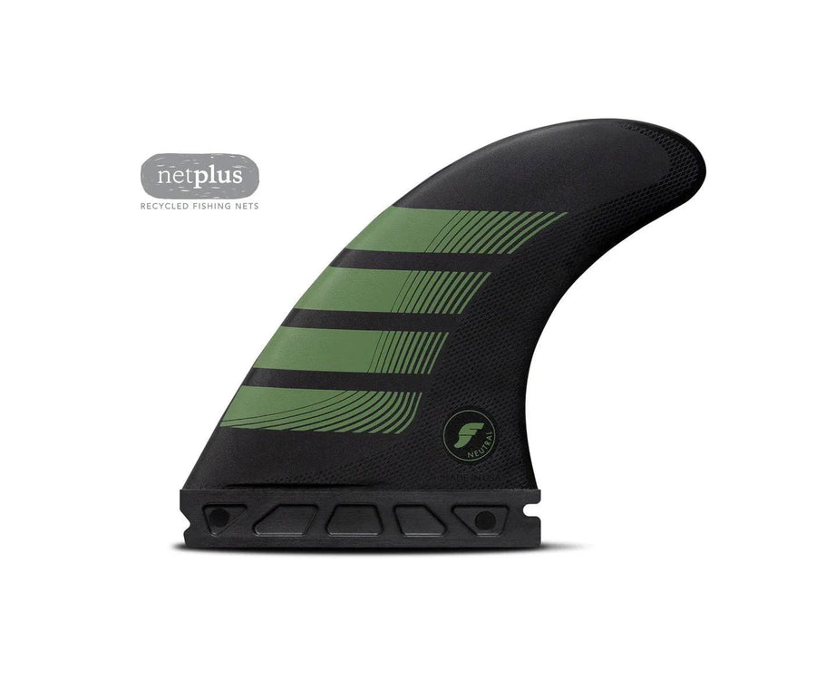 Futures F8 Alpha Series Large 5-Fin Set Carbon/Olive Surfboard Fins Futures