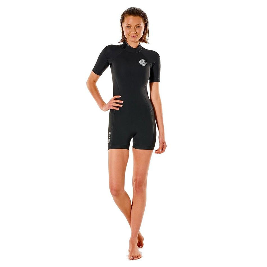 Rip Curl Women's Dawn Patrol S/S Springsuit Black Womens Wetsuits Rip Curl