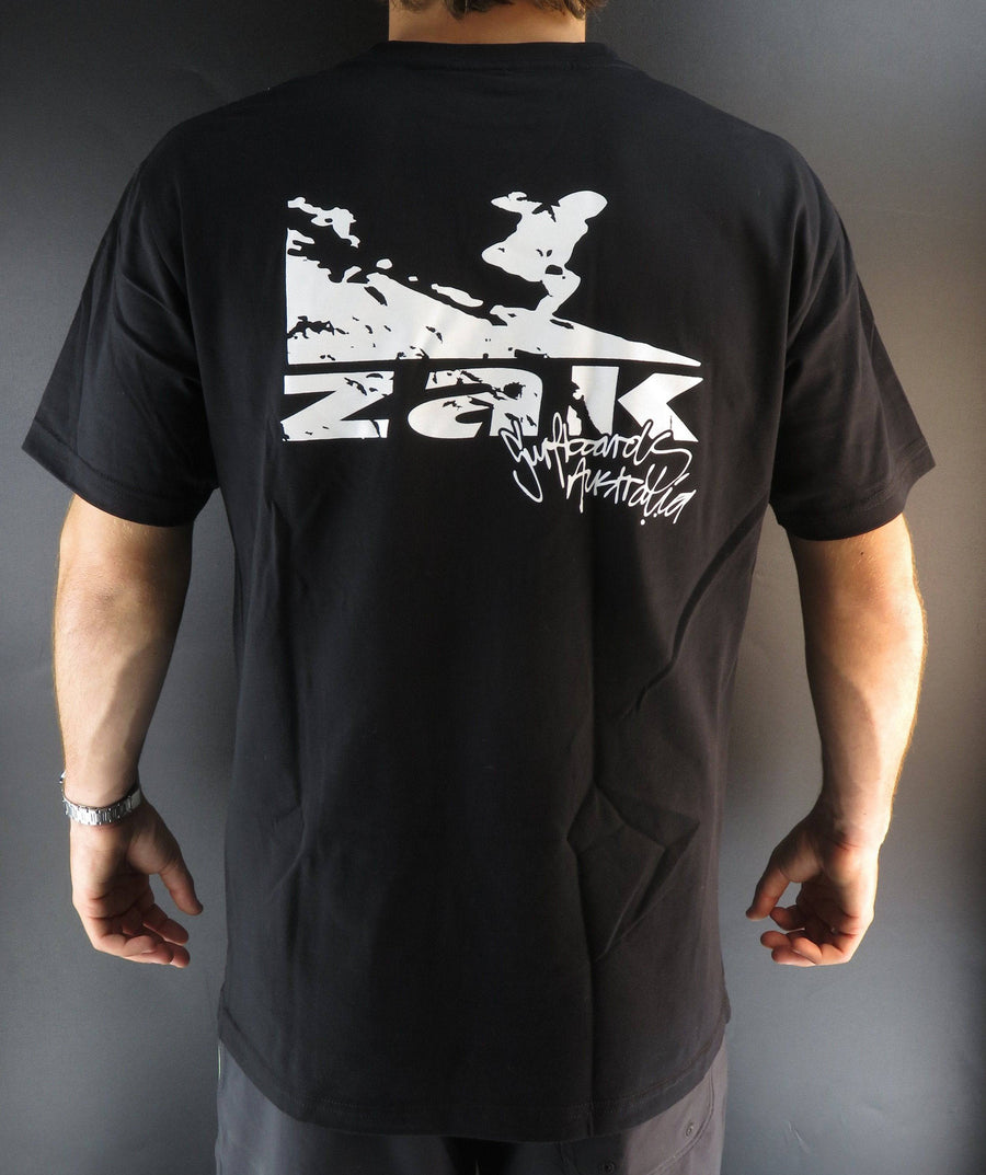 Apparel - Zak Surfboards - Zak T-Shirt Surf Logo Black - Melbourne Surfboard Shop - Shipping Australia Wide | Victoria, New South Wales, Queensland, Tasmania, Western Australia, South Australia, Northern Territory.