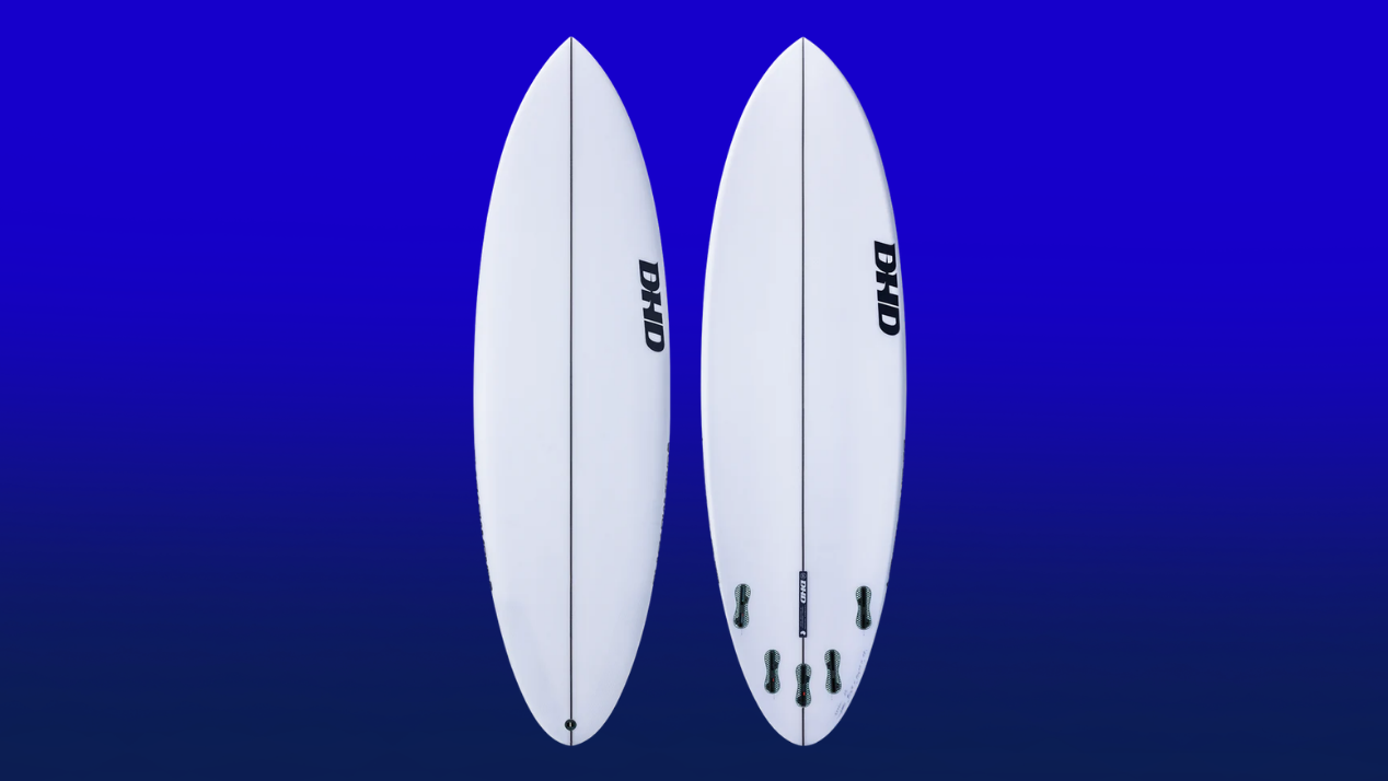 DHD Black Diamond Surfboard - DHD Black Diamond shortboard, deck and bottom view - Melbourne Surfboard Shop