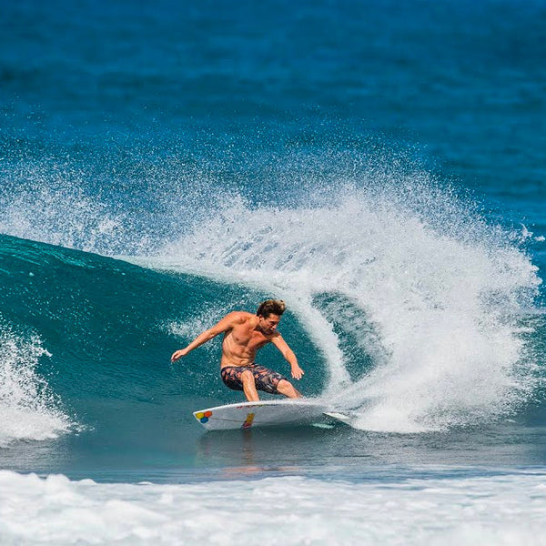 Late summer had some playful runs of surf not far from our factory, as seen in this little clip of Bobby Martinez and Parker Coffin enjoying a session together. Bobby was on his quad project he’s developing and Parker on his Happy. 