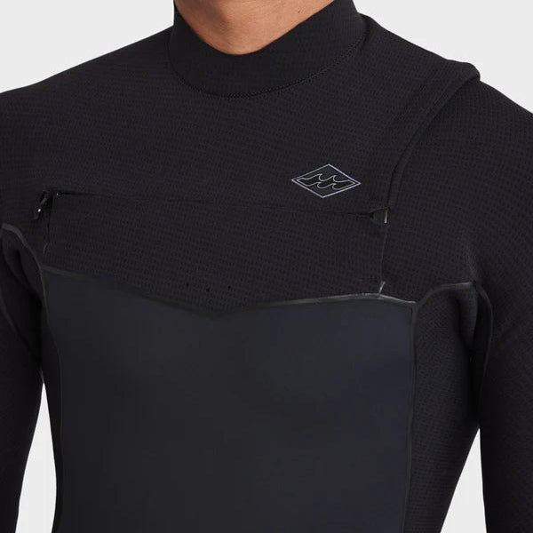 Billabong 3/2mm Revolution Pro Chest Zip Steamer Wetsuit - Black