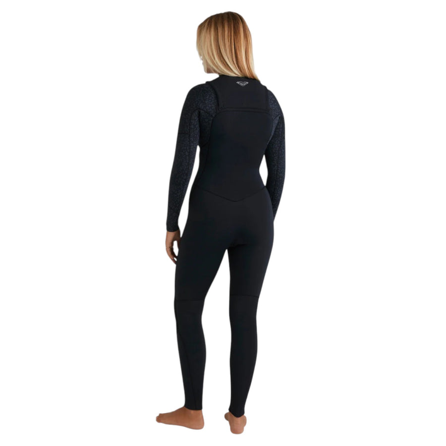 Roxy 4/3mm Swell Natural Chest Zip Wetsuit - Animal Print