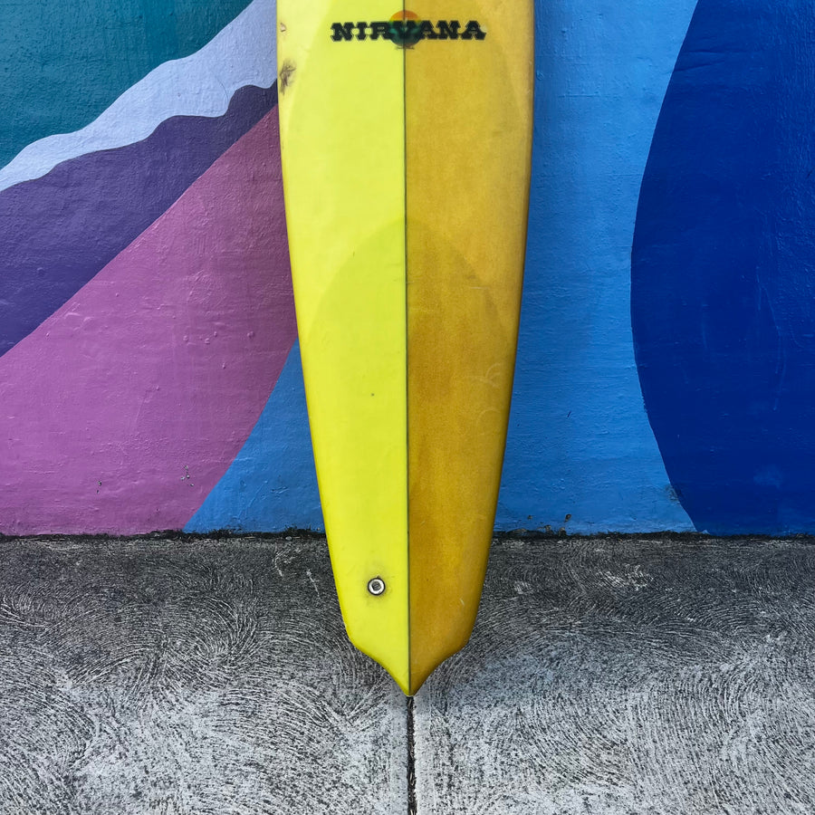 (#7500) Nirvana Vintage Surfboard 7'2" x 19 3/4" Glassed Single