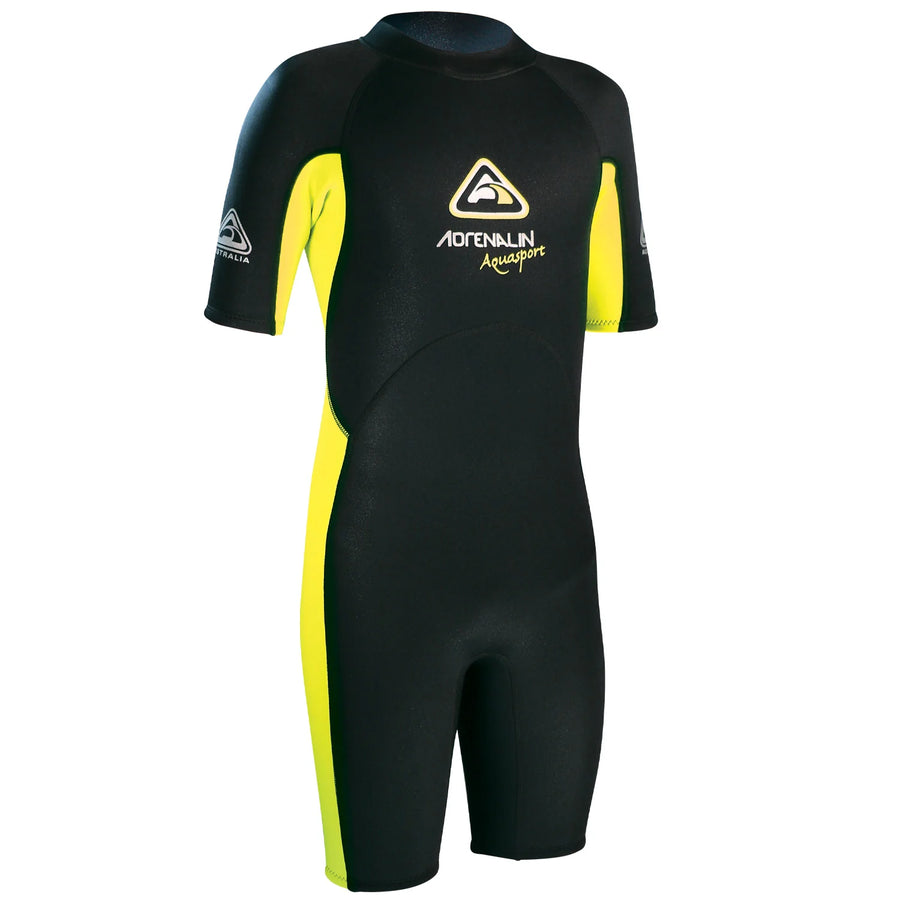 Adrenalin Junior Aquasport 2mm Springsuit Kids Wetsuit Yellow
