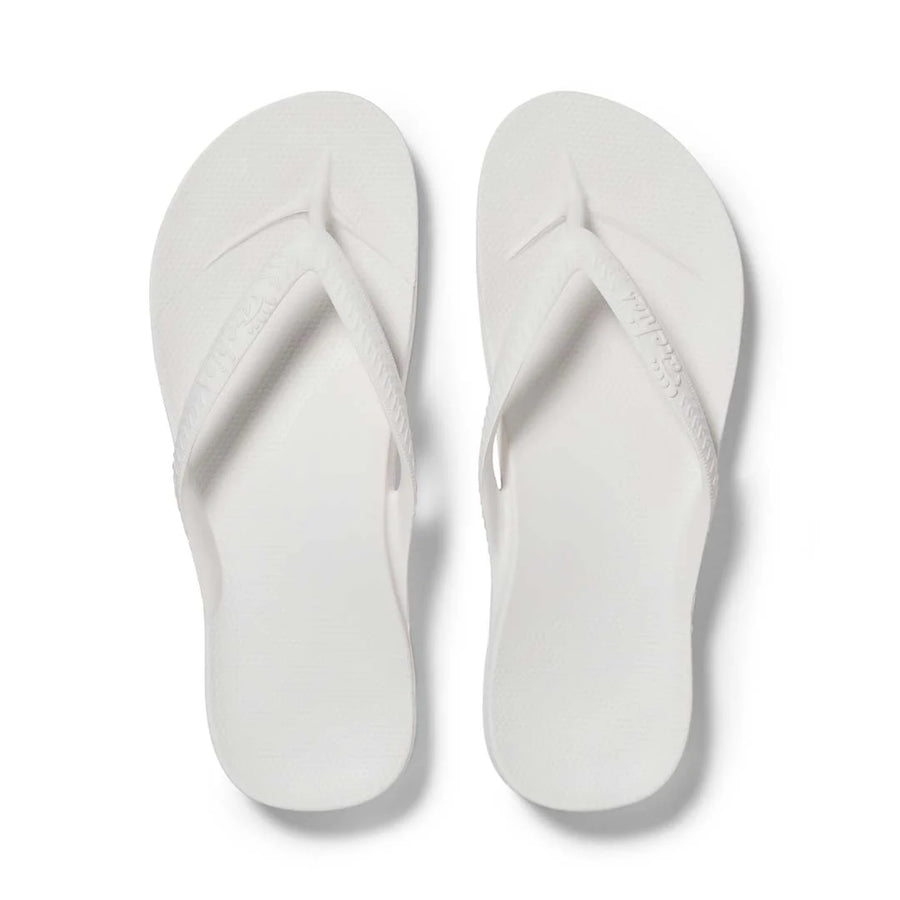 Archies Arch Support Thongs in White