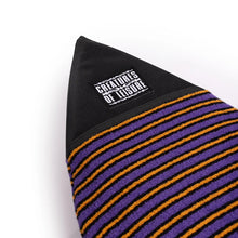 Creatures of Leisure Shortboard Reliance Sox: Purple Black Stripe