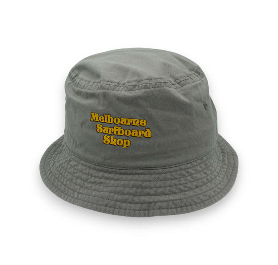 Melbourne Surf Board Shop Washed Bubble Logo Bucket Hat