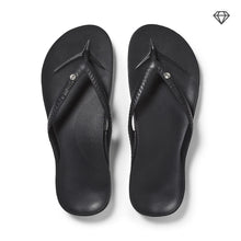 Archies Arch Support Thongs in Black (Crystal)