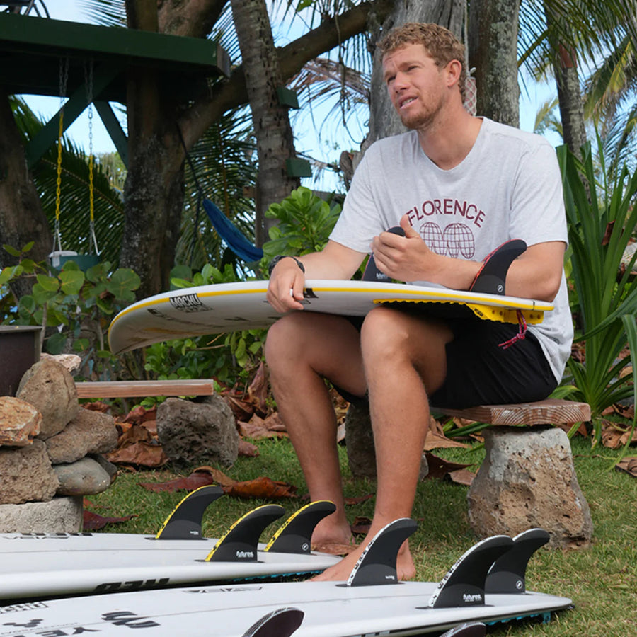 Futures John John Florence Techflex Medium Thruster - Digi Yellow