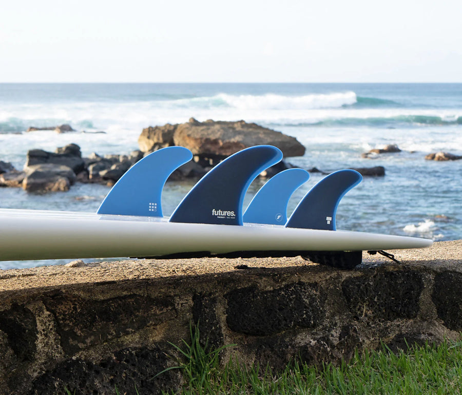 Futures Twiggy Big Wave Fibreglass 5-Fin Set Navy Blue