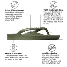 Archies Arch Support Thongs in Khaki
