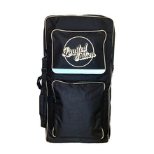 Black Limited Edition deluxe padded surfboard cover with white piping, Melbourne Surfboard Shop