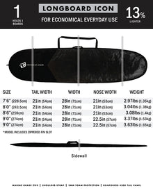 Creatures of Leisure Longboard Icon Lite Black Silver