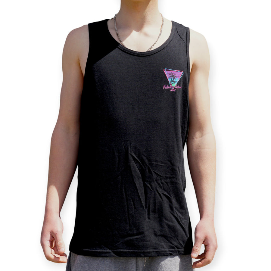 Melbourne Surf Board Shop '84 Pocket Tank - Black/Green