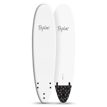 Ryder Mal 7ft 6in white surfboard with palm print tail, Melbourne Surfboard Shop