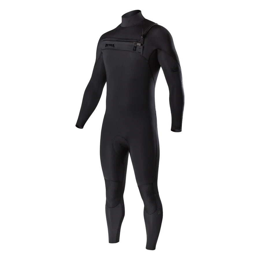 Attica Omega Chest Zip 3/2mm Steamer - Black Noir