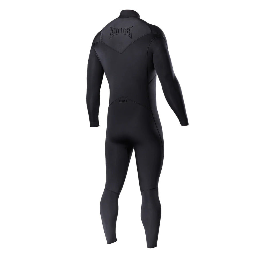 Attica Omega Chest Zip 3/2mm Steamer - Black Noir