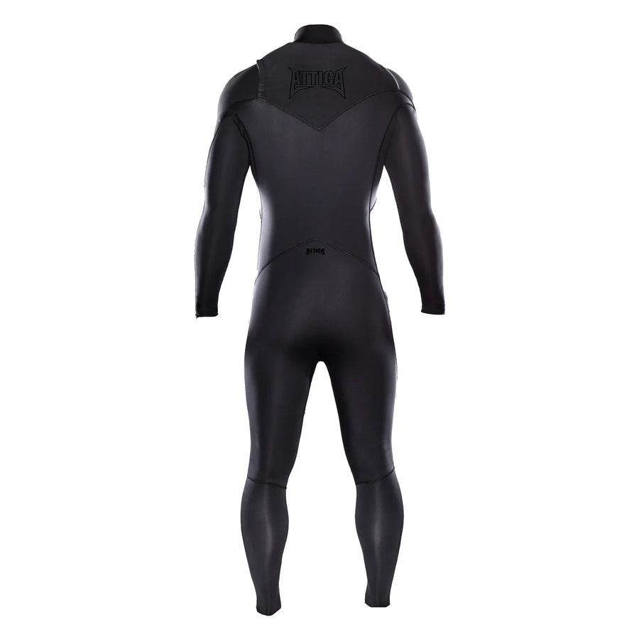 Attica Omega Chest Zip 3/2mm Steamer - Black Noir