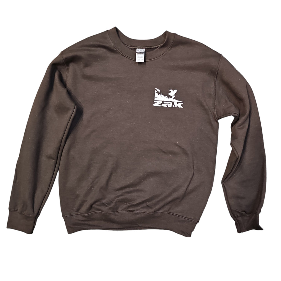 Zak Surfboards Crew Neck Sweater Surf Logo White in Brown