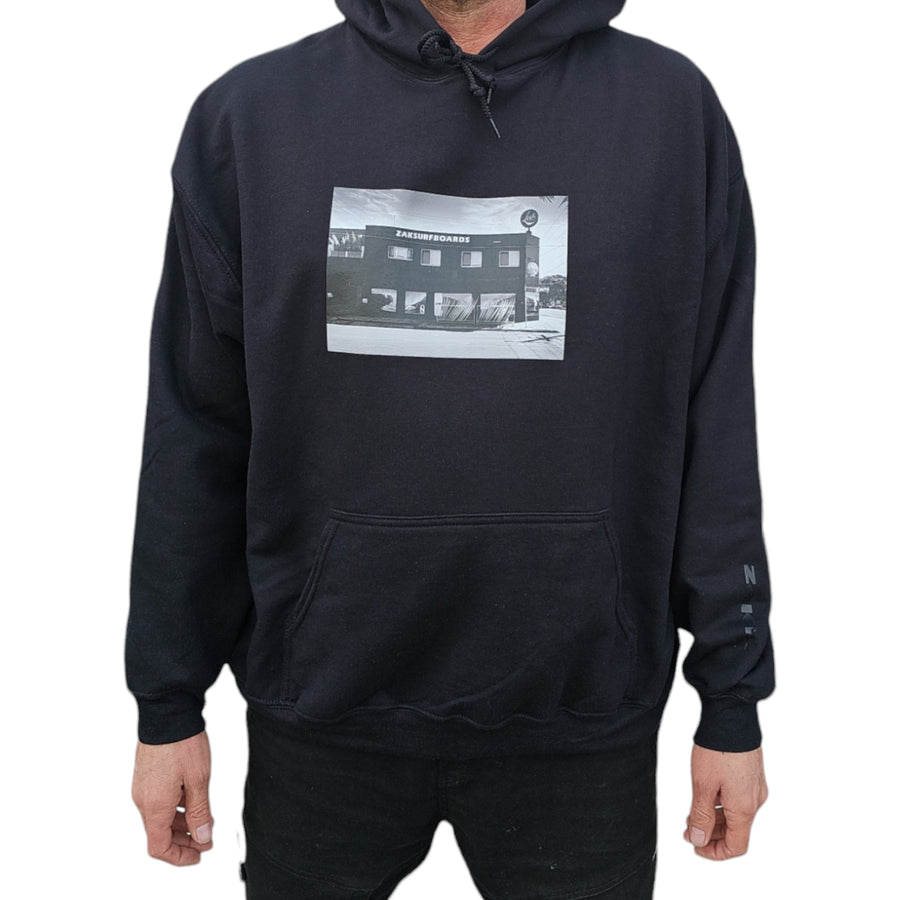 Zak Surfboards Hoodie Capture Black and White