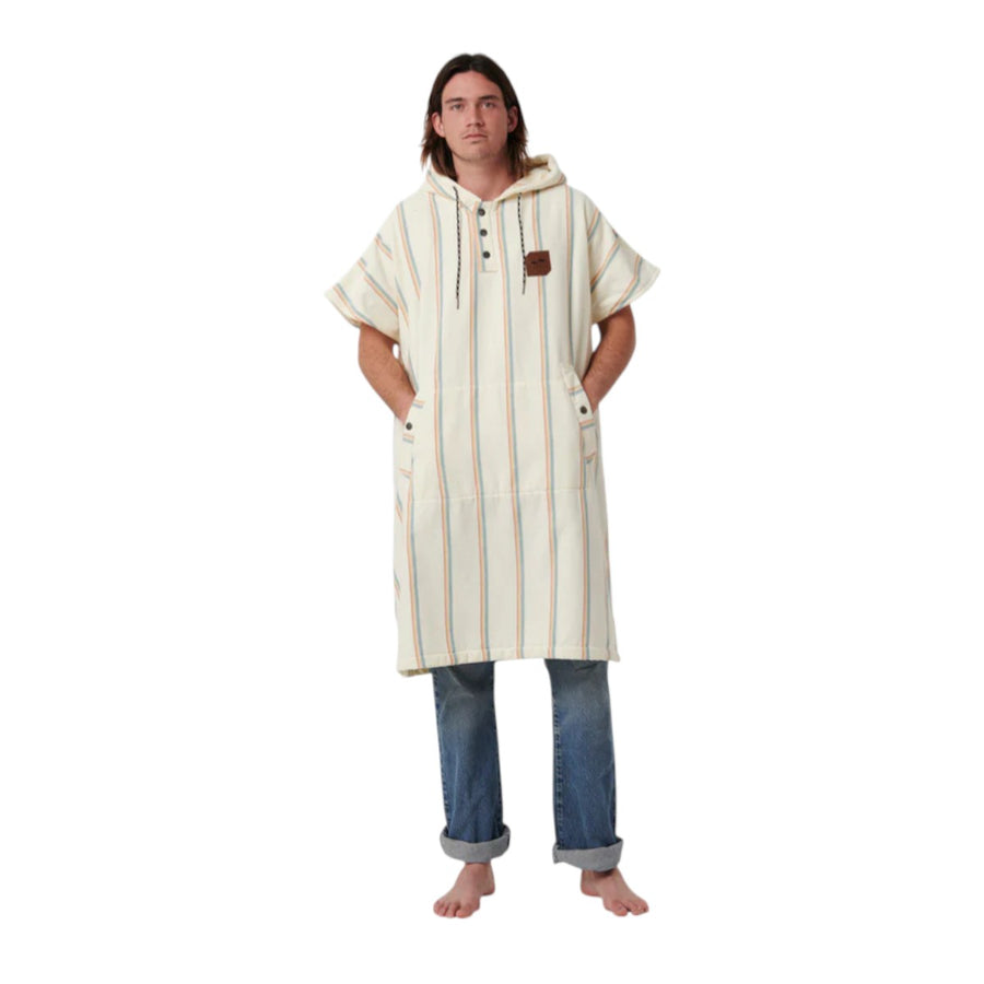 SlowTide - Baja Stripe Changing Poncho - Cream