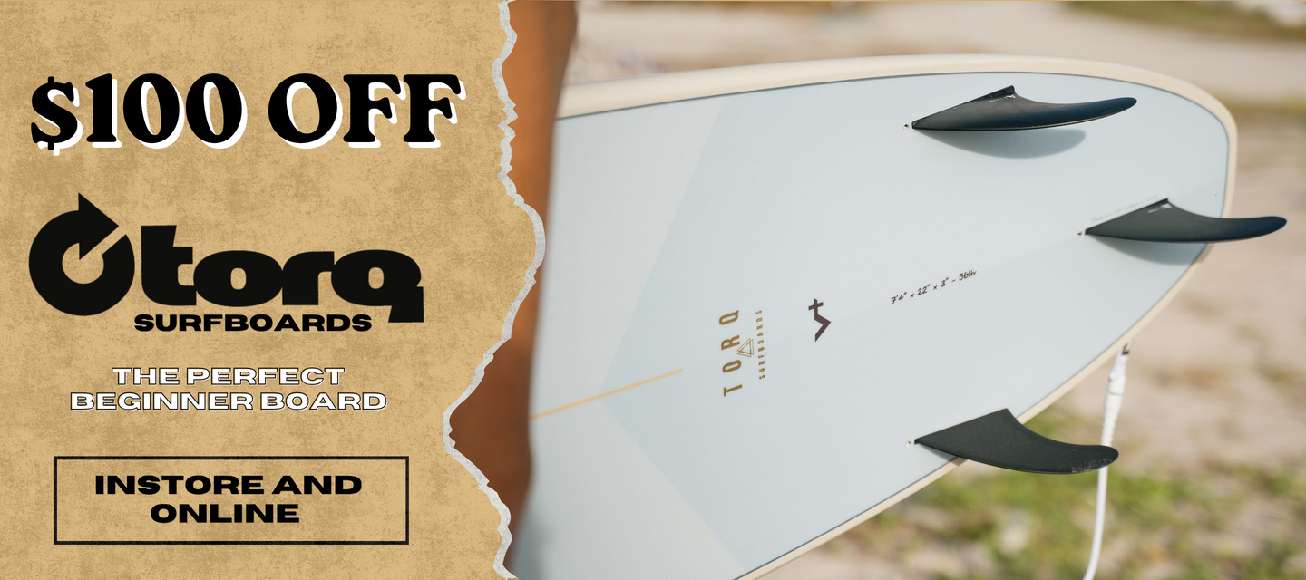 Torq surfboard banner for Melbourne Surfboard Shop.