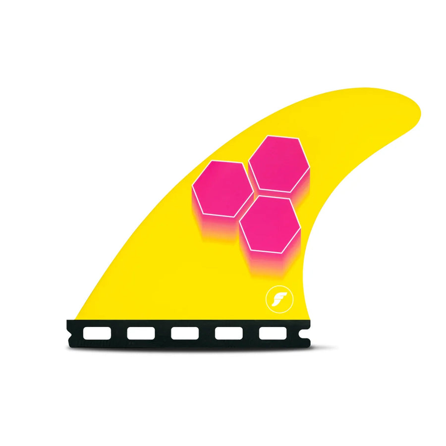 Futures AM3 HC Thruster Fin Set Pink/Yellow