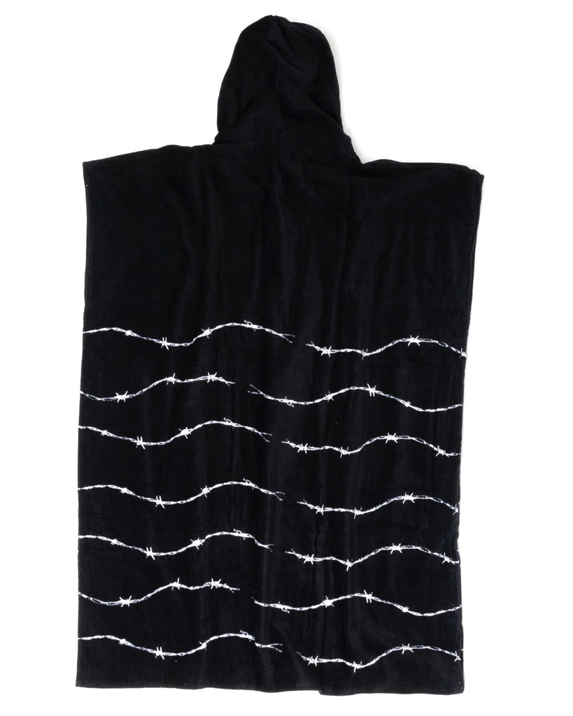 Creatures of Leisure Poncho Towel : Barbed Wire Black Wetsuit & Water Apparel Accessories Creatures of Leisure 