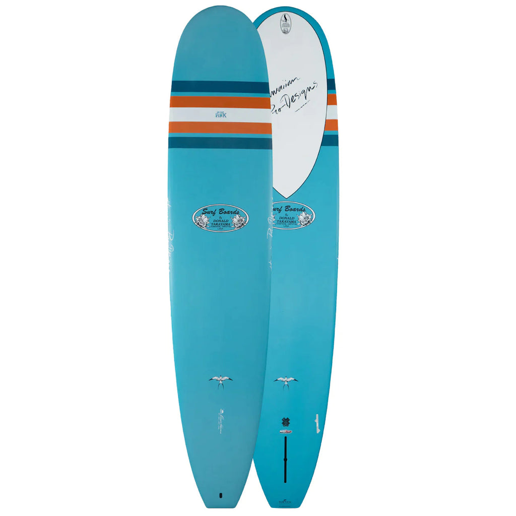 Donald Takayama In The Pink Tuflite V-Tech Surfboards Donald Takayama 9'0" x 22.9" x 3" 70.16 FCSII 2 + 1 Blue 