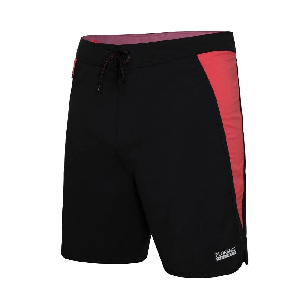 Florence Marine X Burgee Boardshort - Black/Red Apparel Florence Marine X 34 