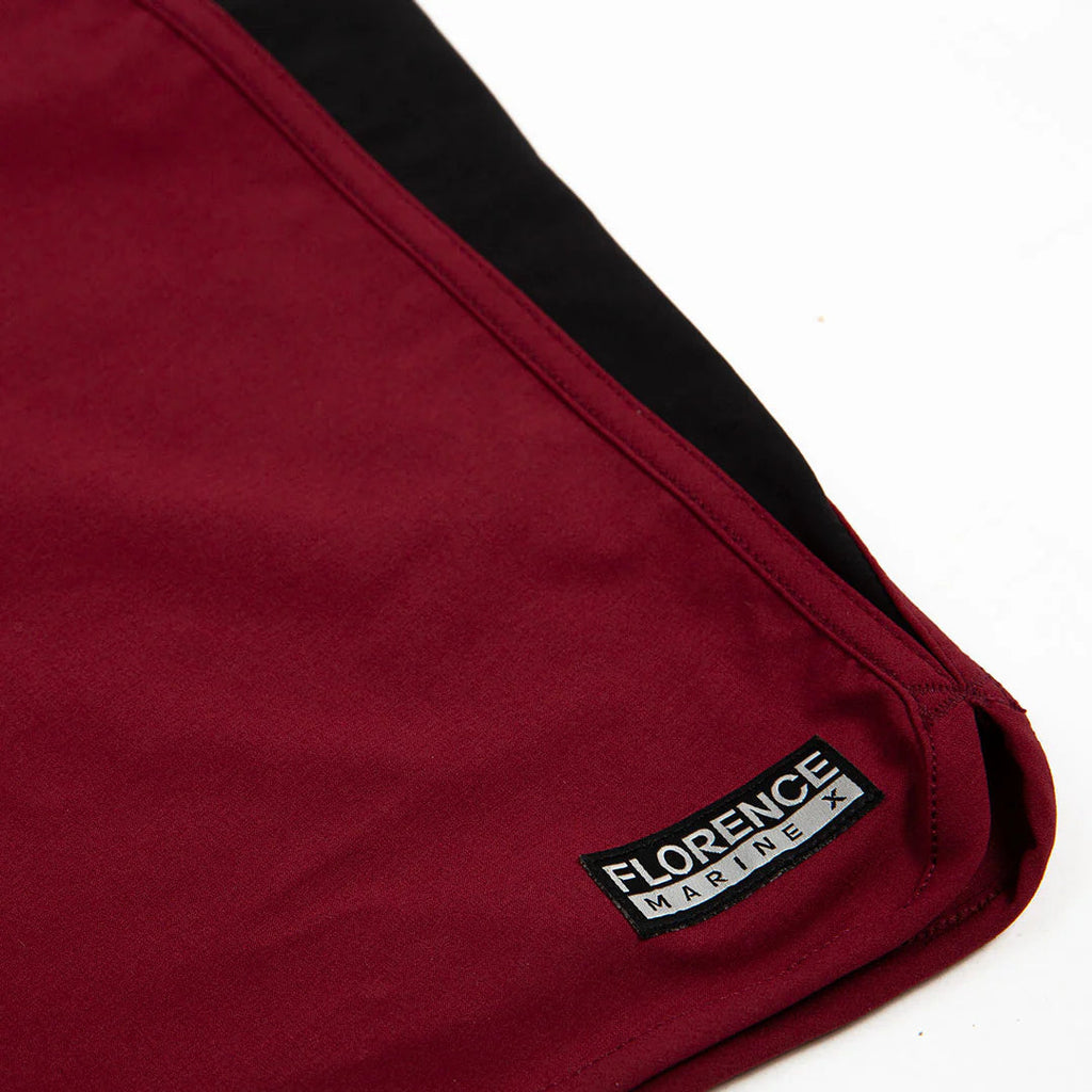 Florence Marine X Burgee Boardshort - Maroon Black Apparel Florence Marine X 