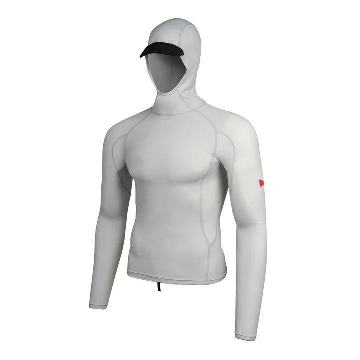 Mens Wetsuits - Florence Marine X - Florence Marine X Standard Issue L/S Hooded Rashguard - Silver - Melbourne Surfboard Shop - Shipping Australia Wide | Victoria, New South Wales, Queensland, Tasmania, Western Australia, South Australia, Northern Territory.