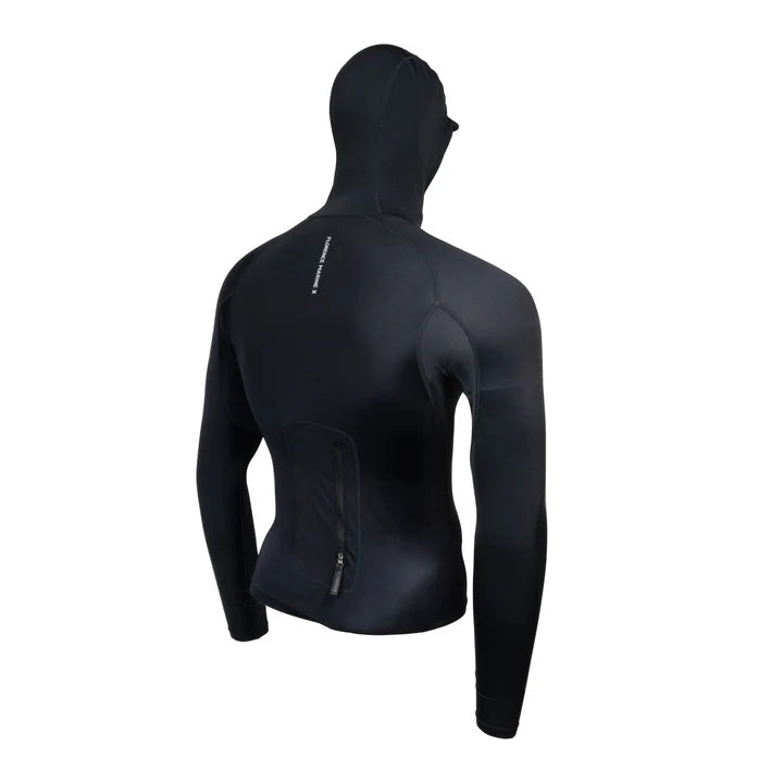 Mens Wetsuits - Florence Marine X - Florence Marine X Standard Issue L/S Utility Pocket Hooded Rashguard - Black - Melbourne Surfboard Shop - Shipping Australia Wide | Victoria, New South Wales, Queensland, Tasmania, Western Australia, South Australia, Northern Territory.