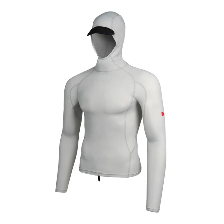 Mens Wetsuits - Florence Marine X - Florence Marine X Standard Issue L/S Utility Pocket Hooded Rashguard - Silver - Melbourne Surfboard Shop - Shipping Australia Wide | Victoria, New South Wales, Queensland, Tasmania, Western Australia, South Australia, Northern Territory.