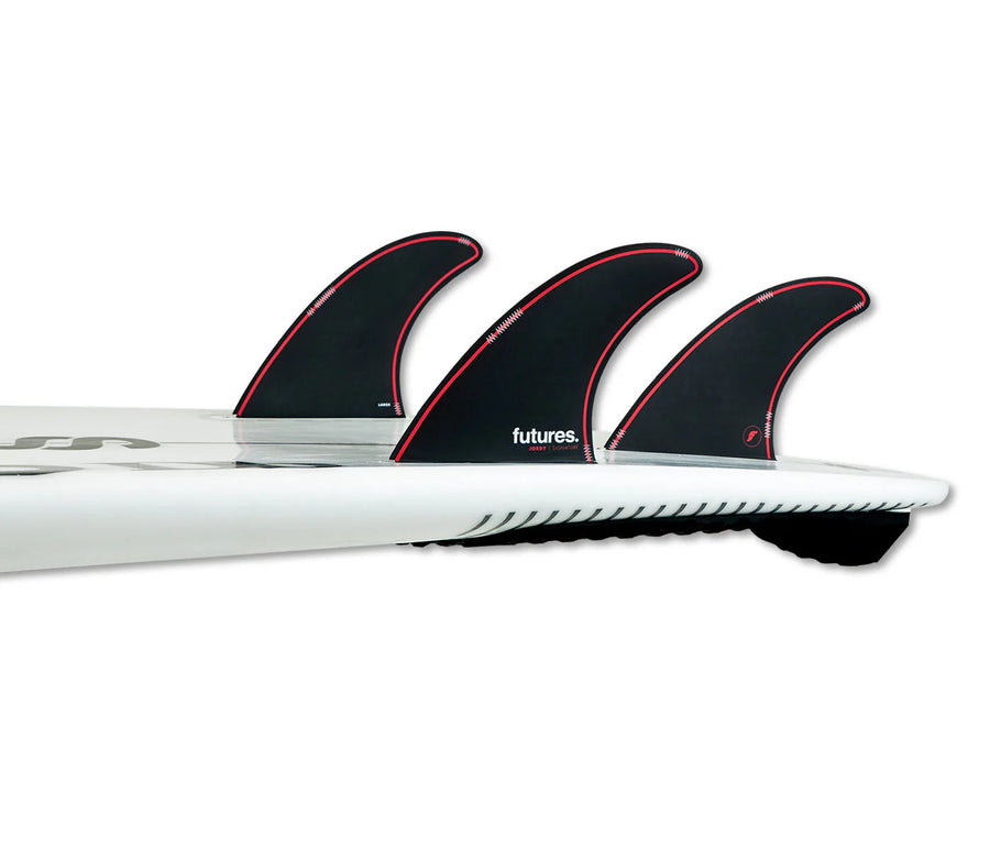 Futures Jordy 3.1 Large HC Thruster - Black/Red Surfboard Fins Futures 