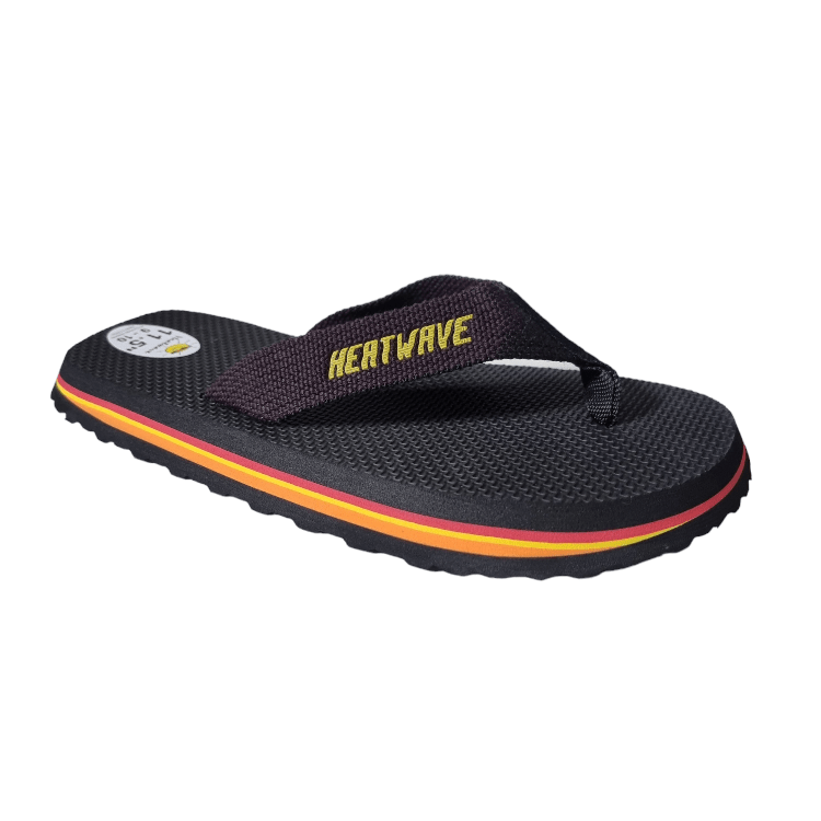Heatwave Wide Flair Thongs Apparel Heatwave Black/Red 6-7 